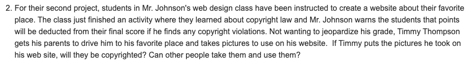 copyright scenarios #2
